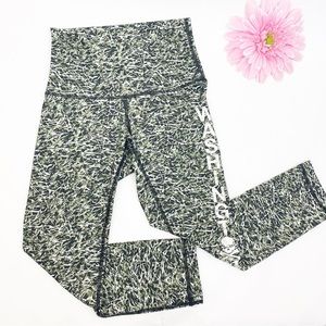 Lululemon X Soulcycle Wunder Under Crop High Rise Washington DC Olive Green